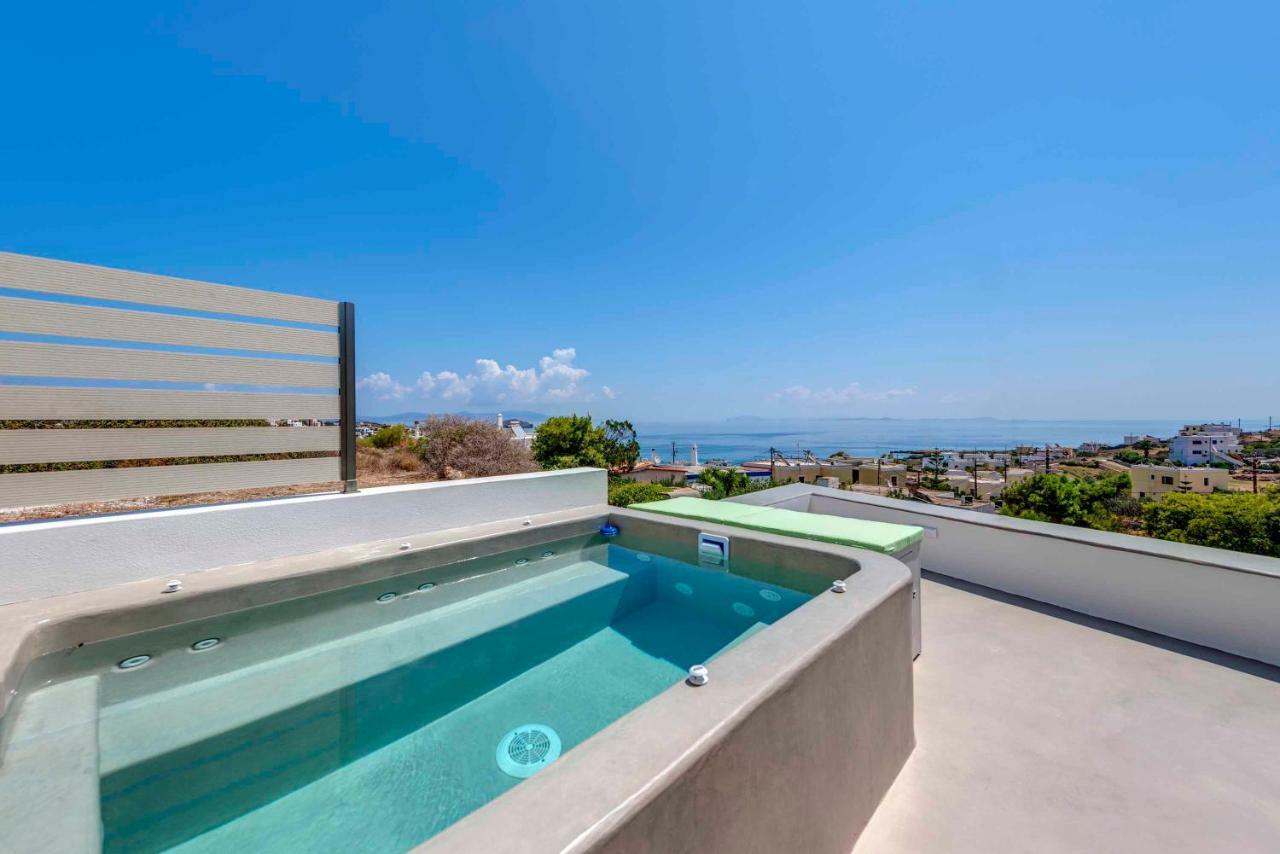 Villa Alba In Syros With Private Jacuzzi アゾリムノス エクステリア 写真